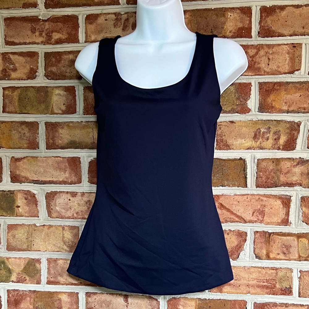 Judy P Chic stretch Navy Sleeveless Tank Top. X small
